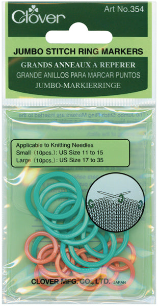 Clover Jumbo Stitch Marker Rings
