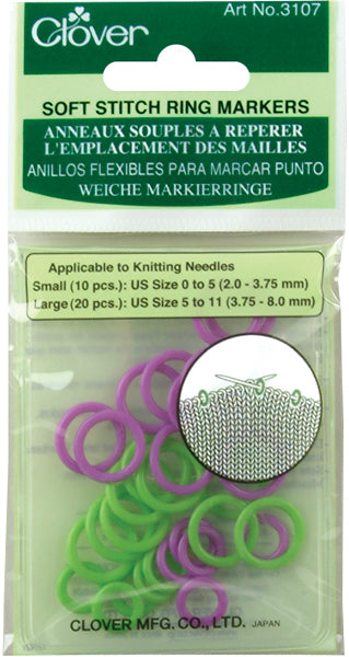 Clover Soft Stitch Marker Rings