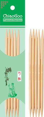 ChiaoGoo 6" Bamboo DP Needles