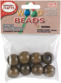 Wood Beads 20mm Round Walnut