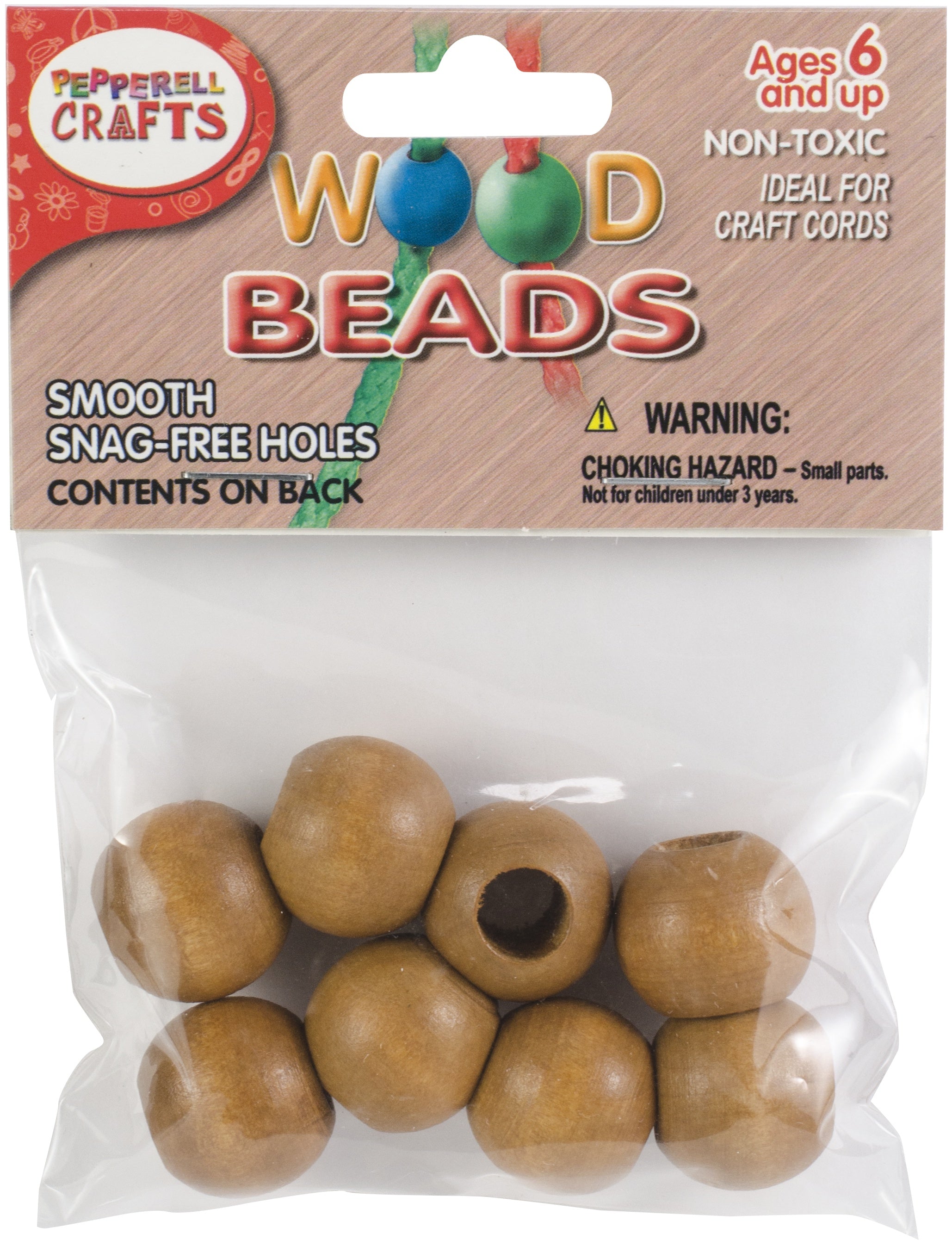 Wood Beads 20mm Round Maple