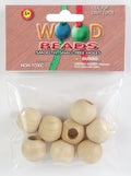 Wood Beads 20mm Round Natural
