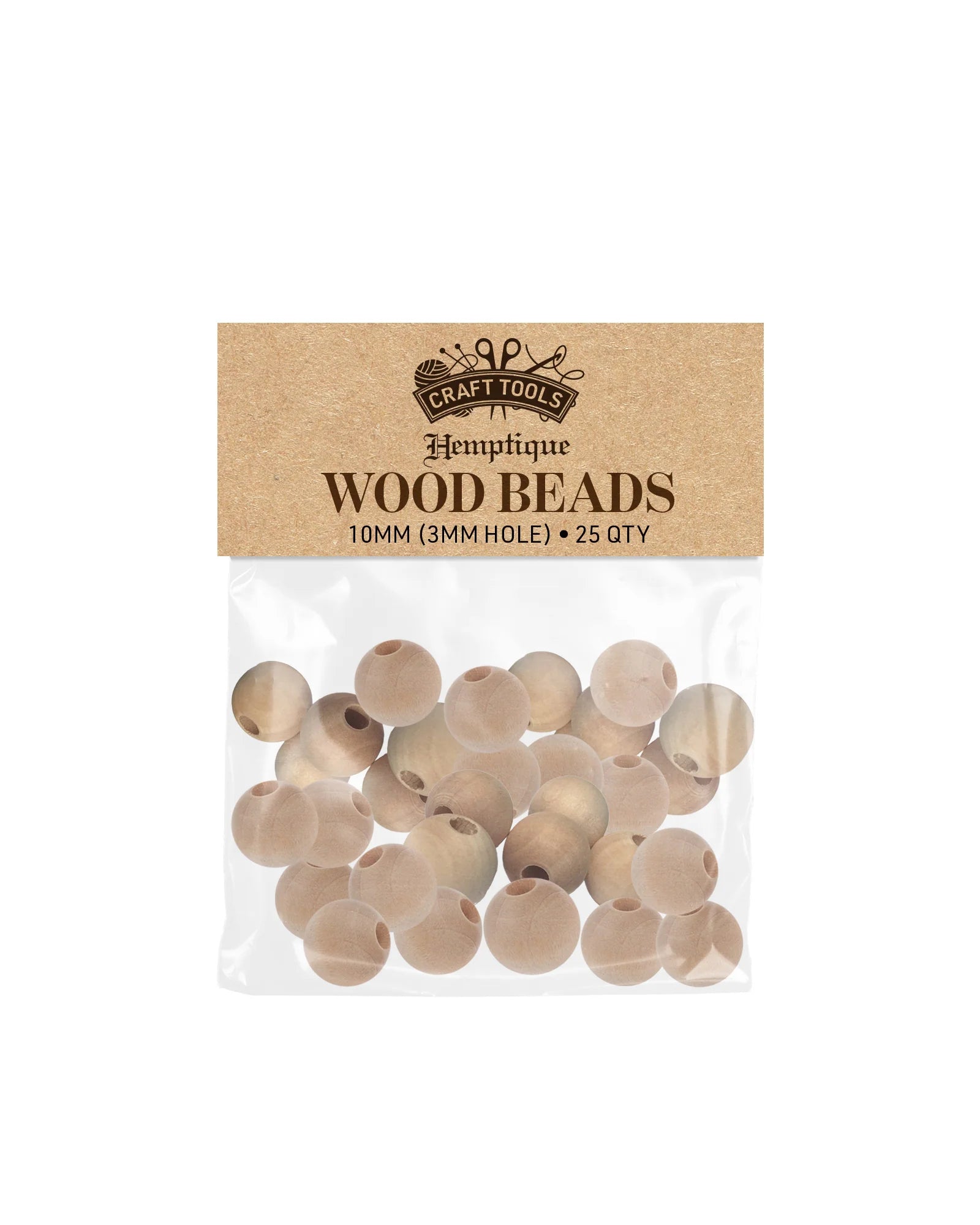 Wood Macrame Beads 10mm