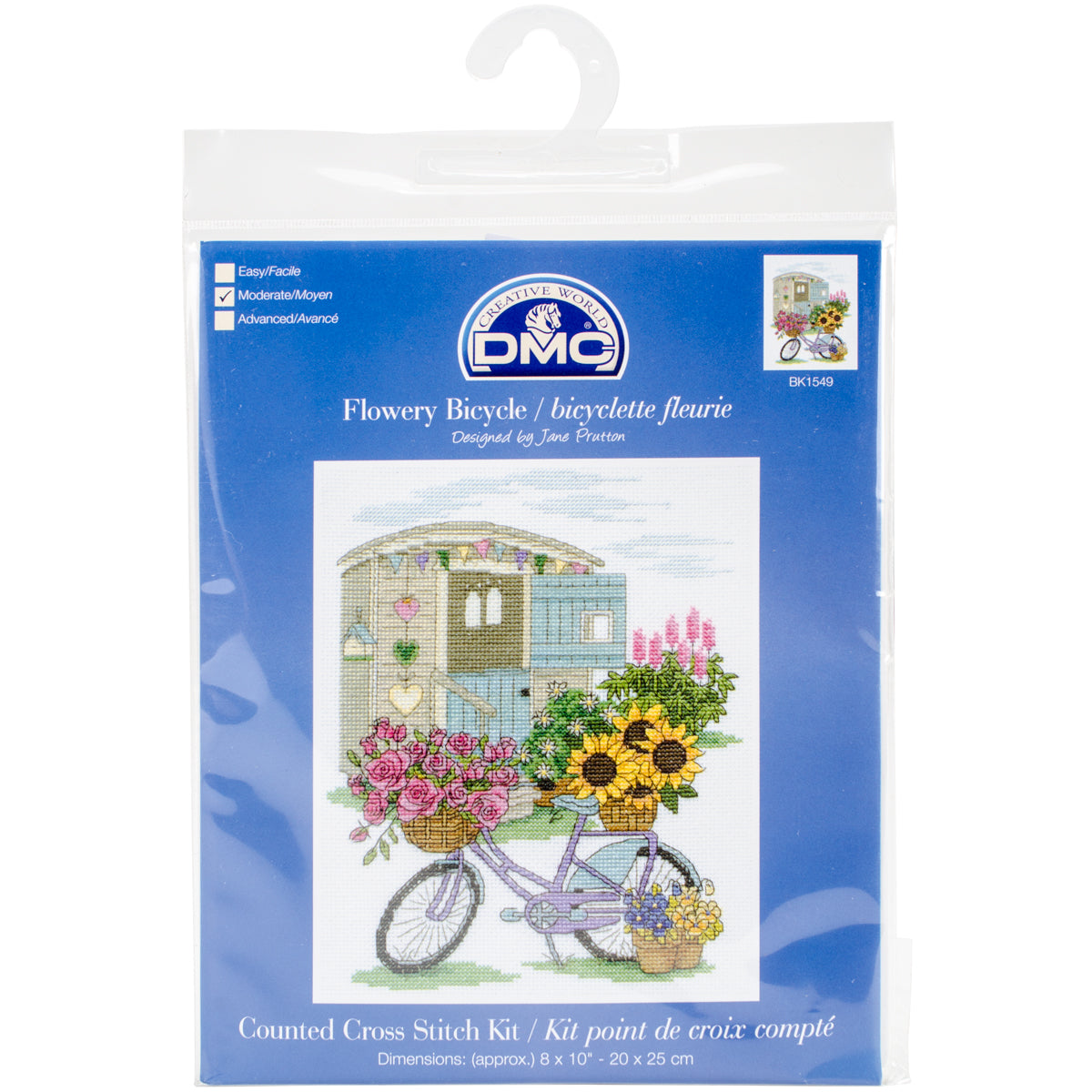 DMC Counted Cross Stitch Kit Flowery Bike