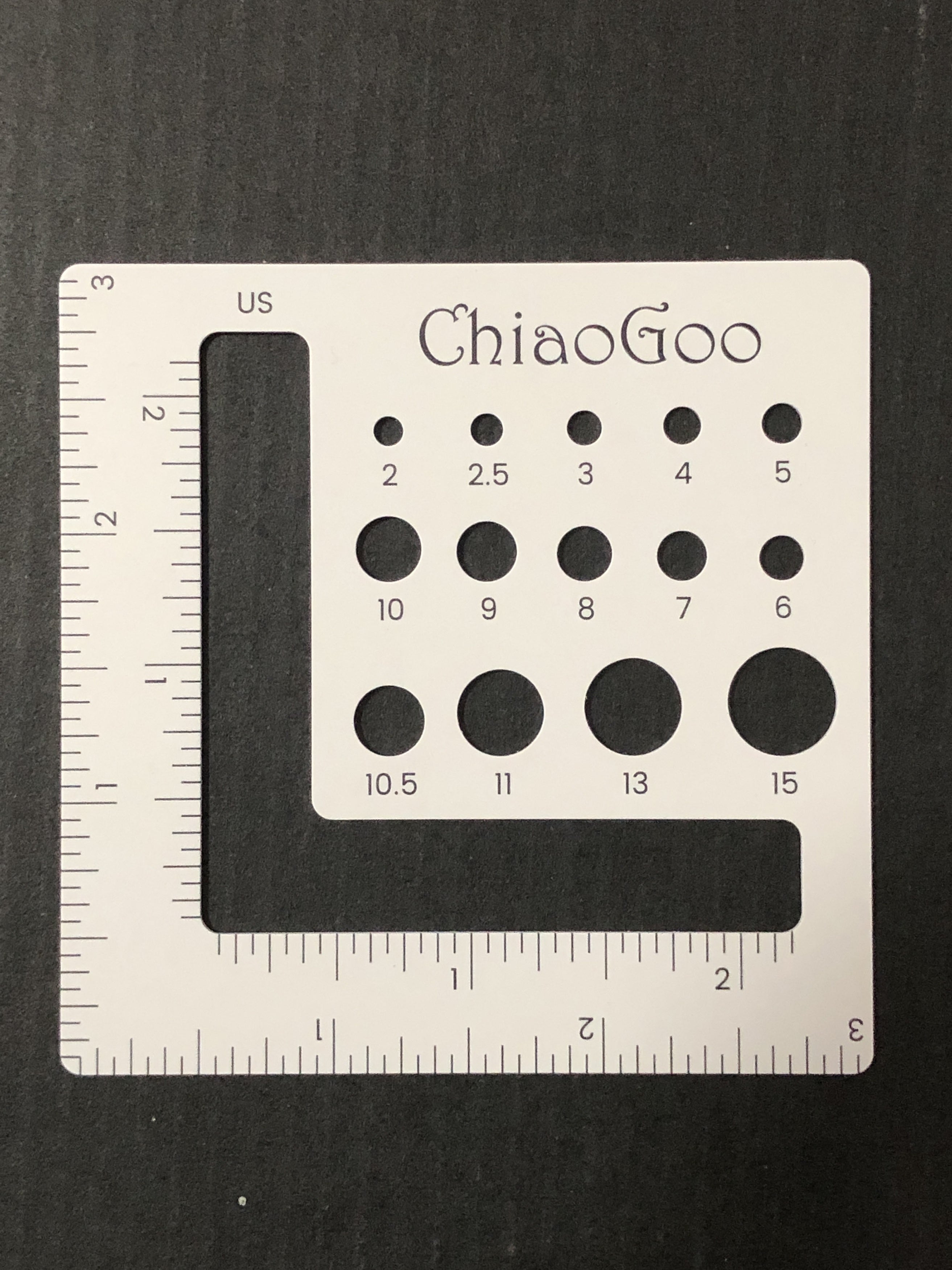 ChiaoGoo 3" Square Needle Gauge