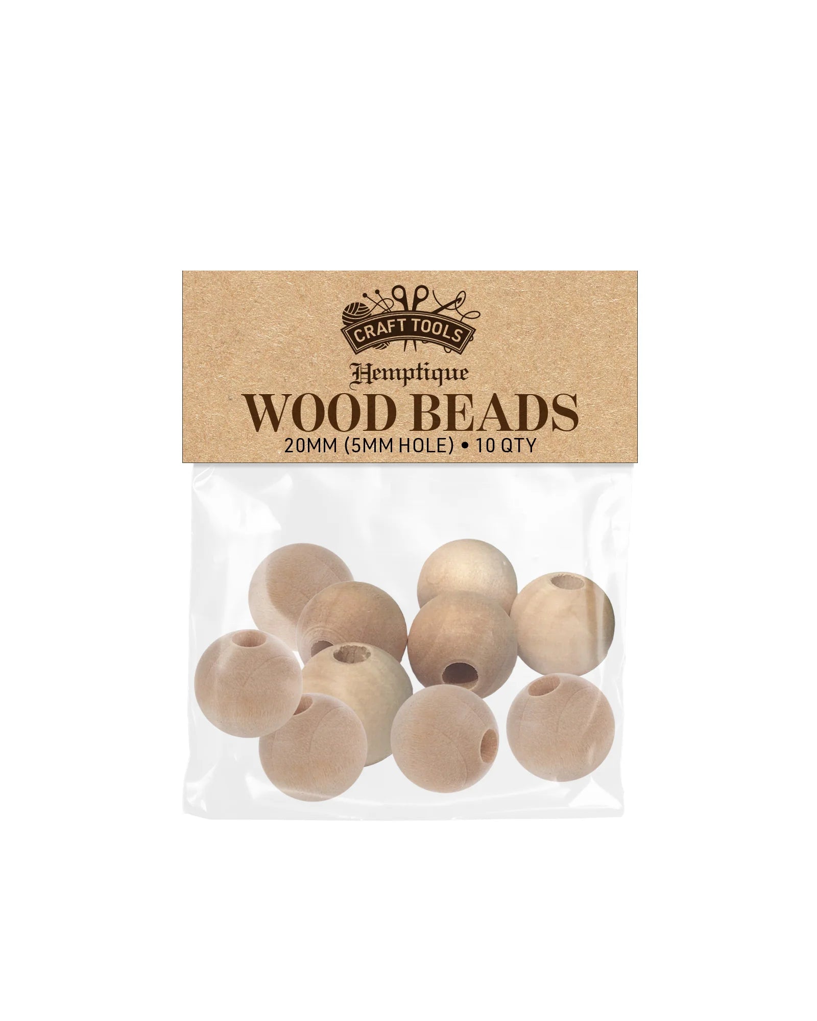 Wood Macrame Beads 20mm