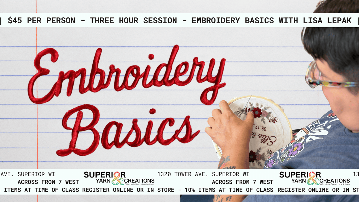Embroidery BASICS Class 10/2