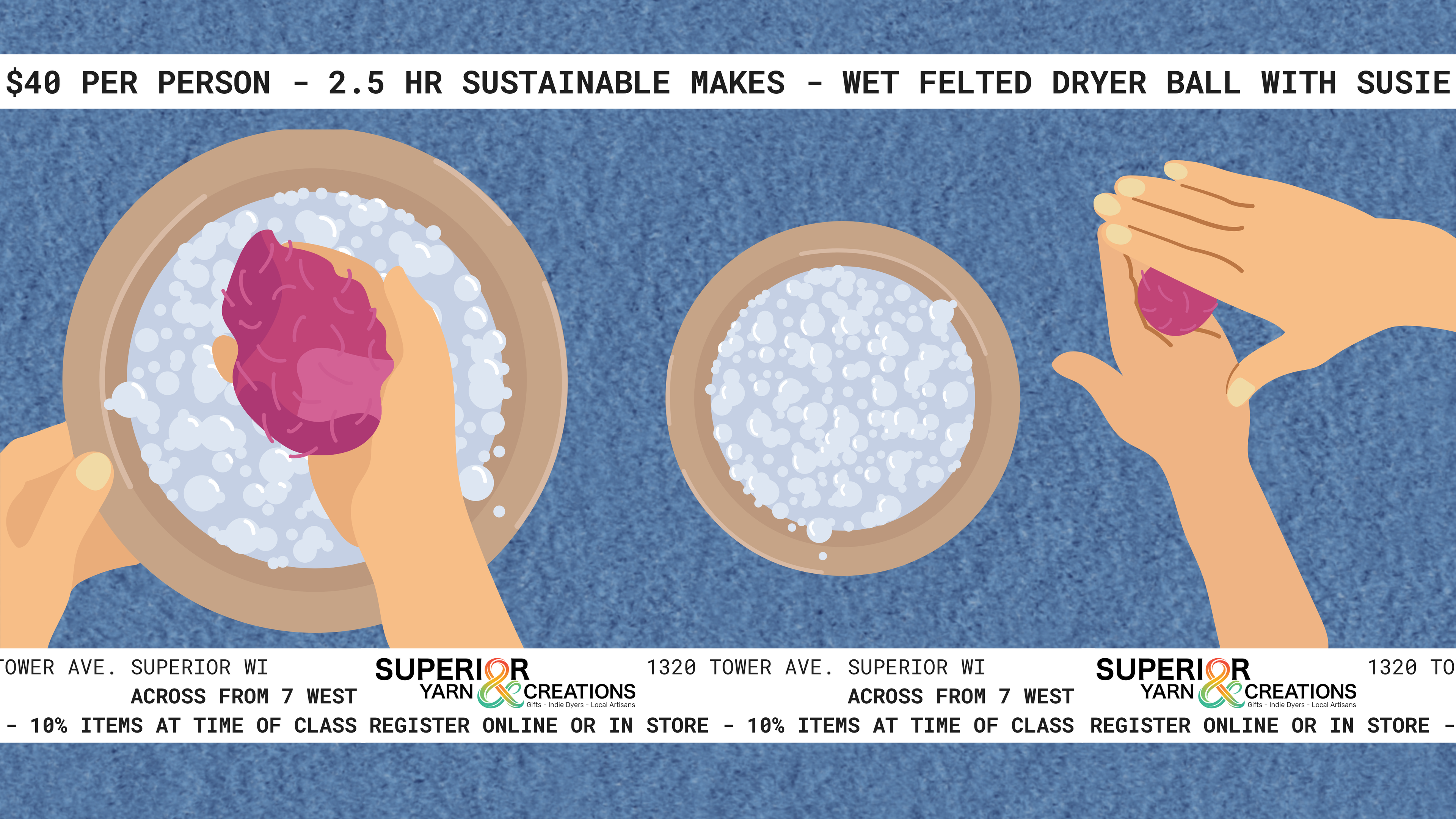 Sustainable Makes - Wet Felted Drier Balls