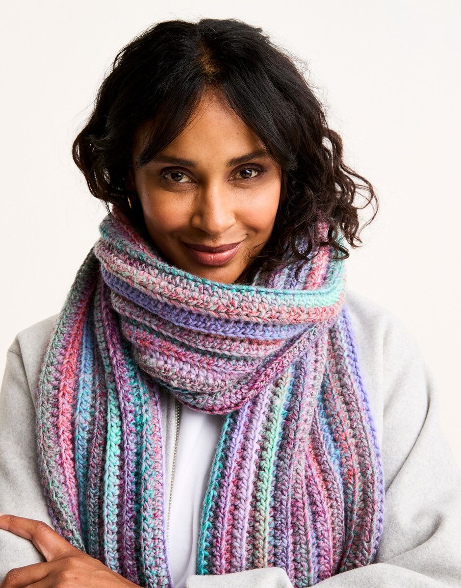 Rich Seam Crochet Scarf